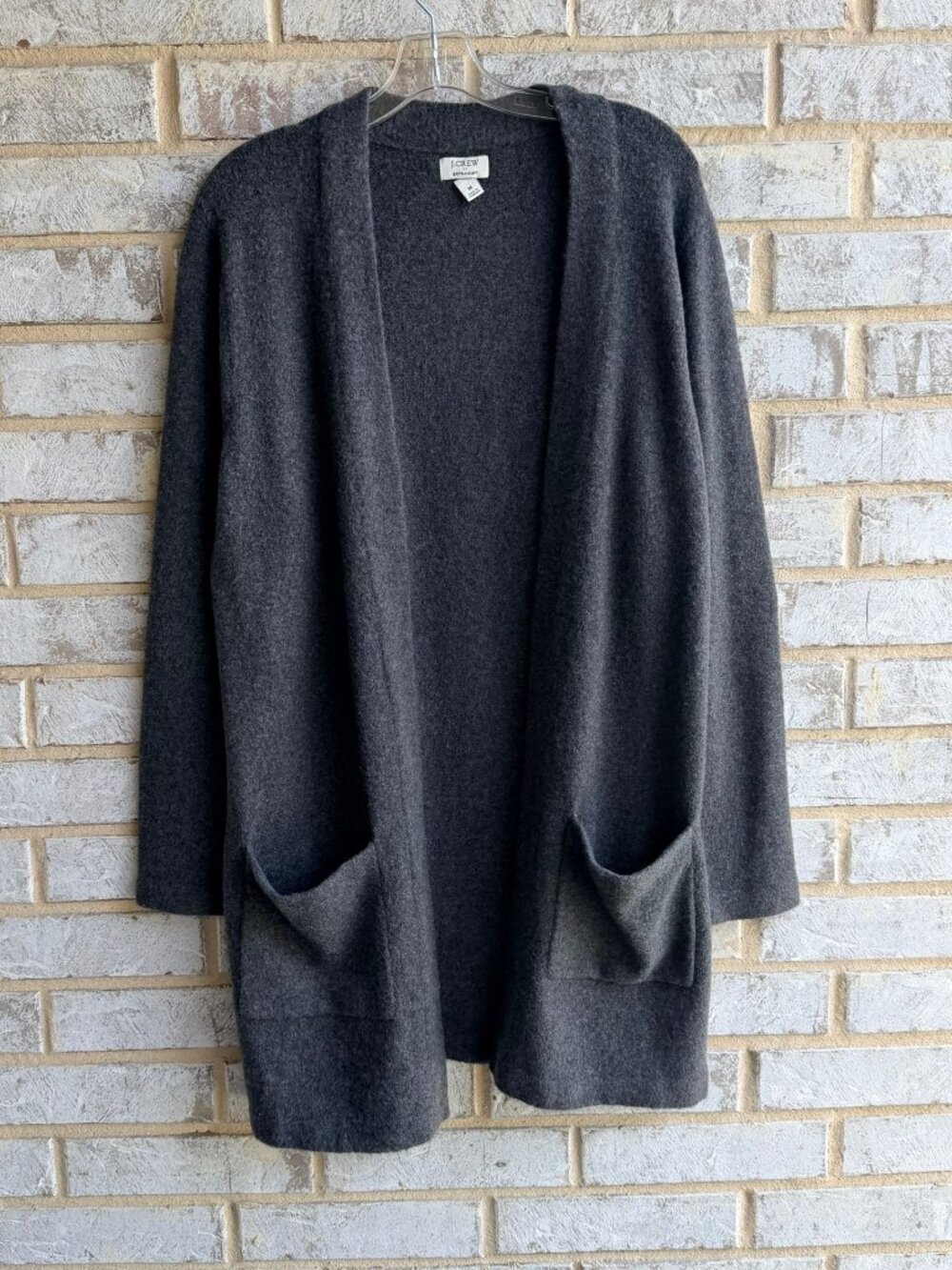 J. Crew Extra-Soft Long Sleeve Wool Blend Open Front Cardigan Sweater Size M.